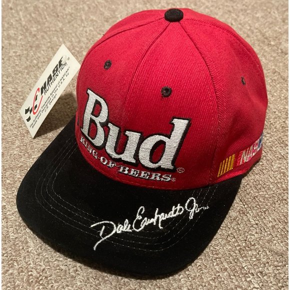 Vintage 90s Nascar Racing Dale Earndthart Jr. Budweiser Snapback Hat Cap USA - Picture 7 of 10